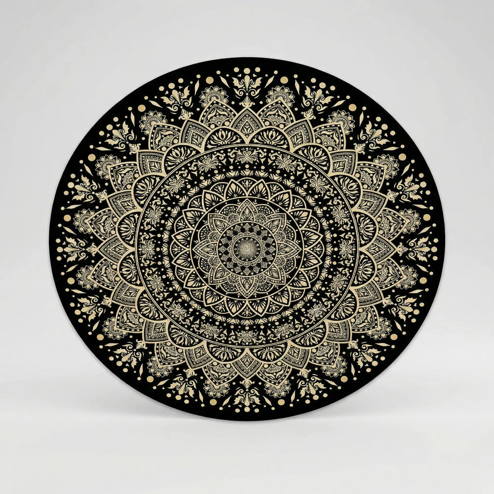 Round Patterned Area Rug - Lunadara