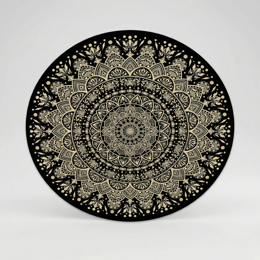Round Patterned Area Rug - Lunadara