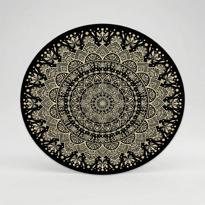 Round Patterned Area Rug - Lunadara
