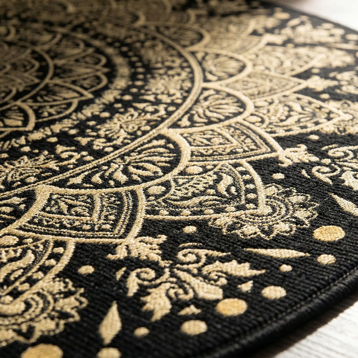 Round Patterned Area Rug - Lunadara