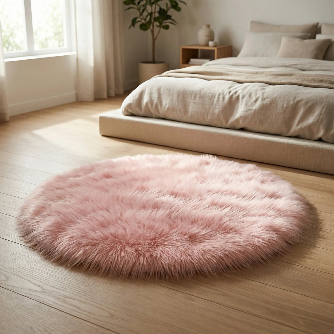Round Plush Accent Rug - Plushio