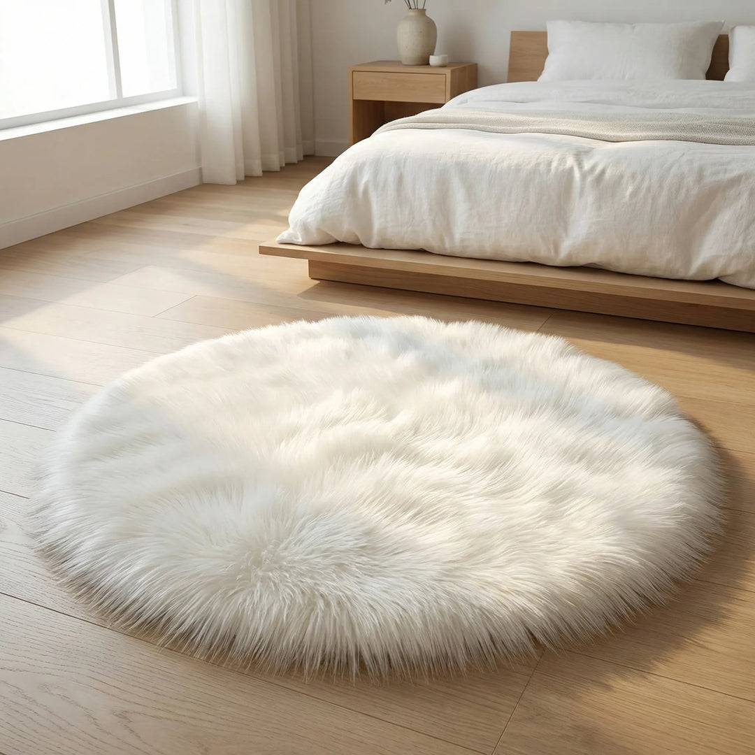 Round Plush Accent Rug - Plushio