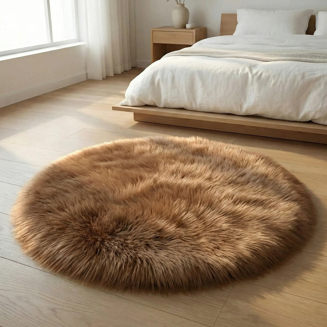 Round Plush Accent Rug - Plushio