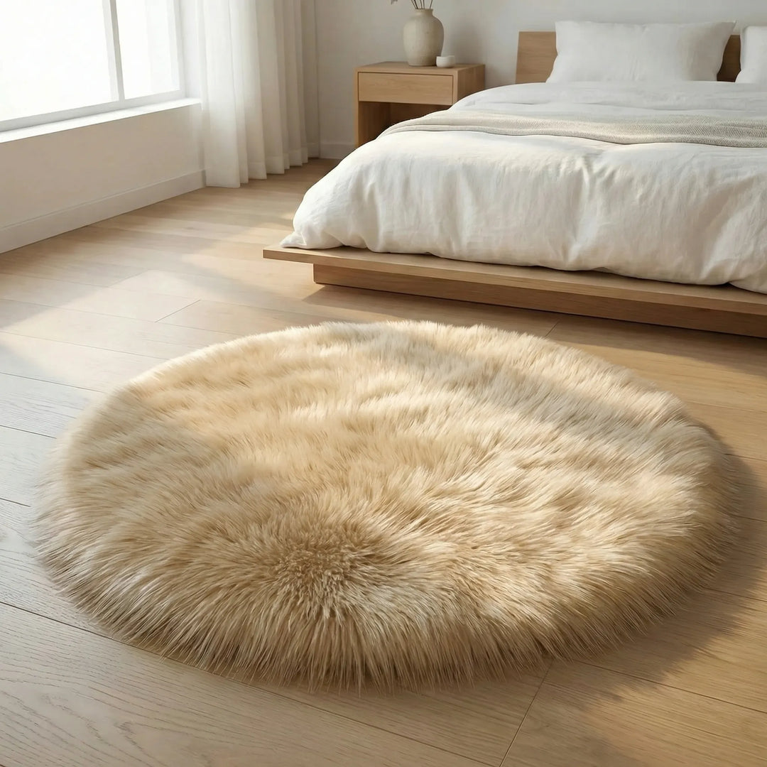 Round Plush Accent Rug - Plushio