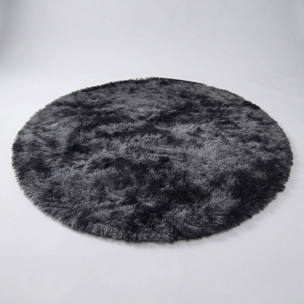 Round Plush Area Rug - Lunafluff