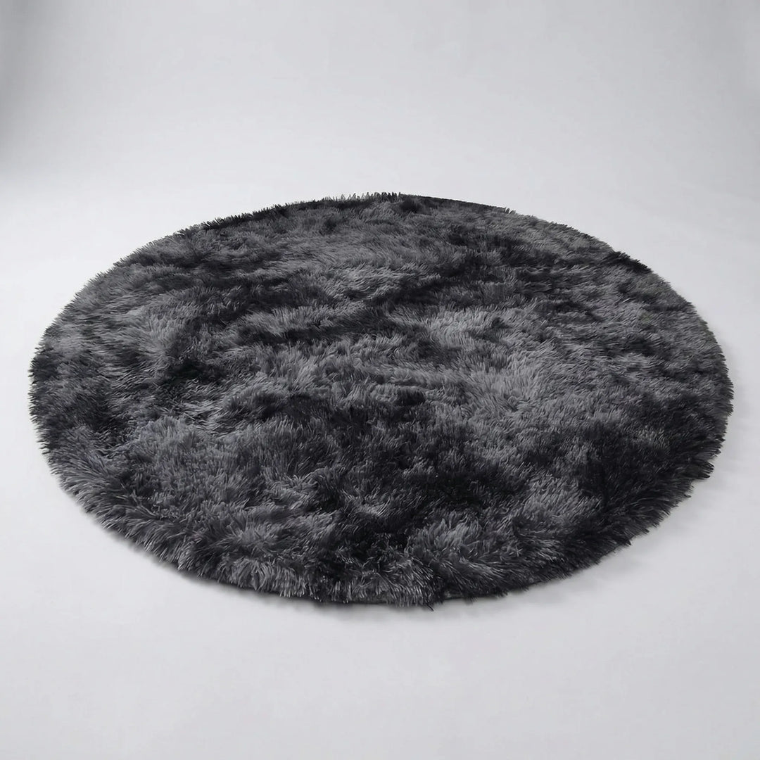 Round Plush Area Rug - Lunafluff