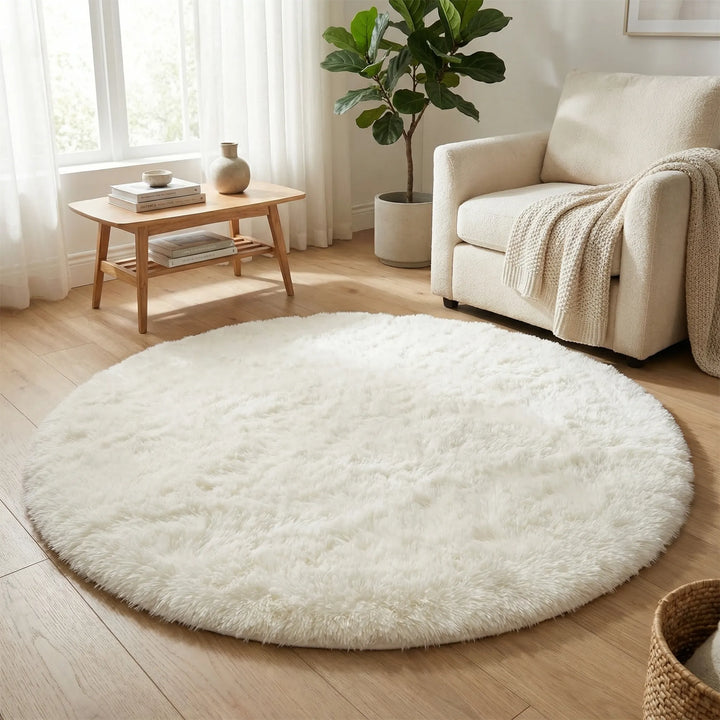 Round Thick Pile Rug - Plushora