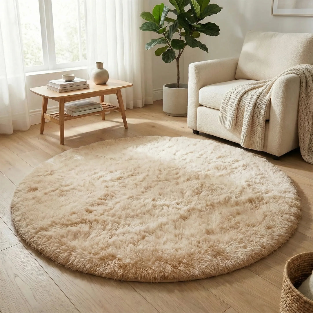Round Thick Pile Rug - Plushora