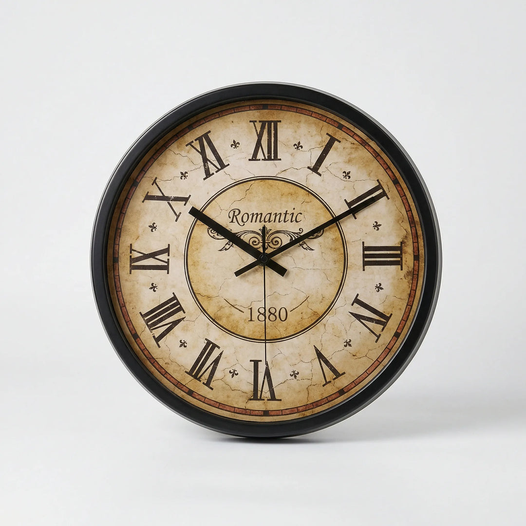 Round Vintage Style Wall Clock - ChronoVint
