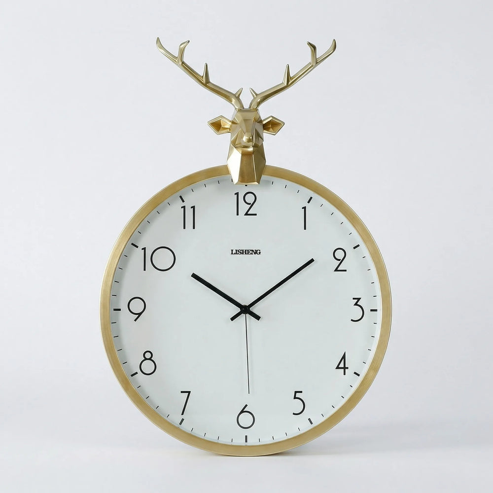 Round Wall Clock With Accent Head - Auraldeer