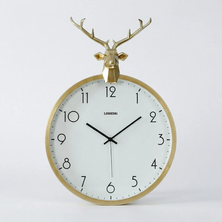 Round Wall Clock With Accent Head - Auraldeer