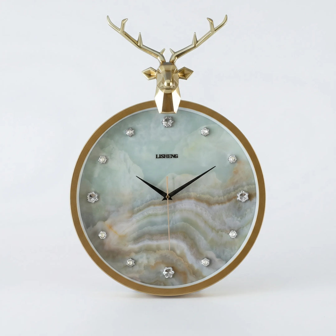 Round Wall Clock With Accent Head - Auraldeer