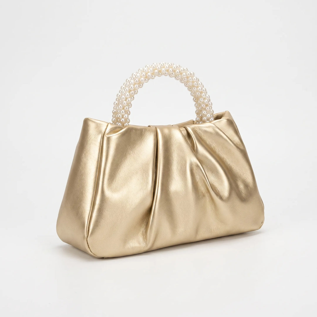 Ruched Evening Clutch Bag - Luminelle