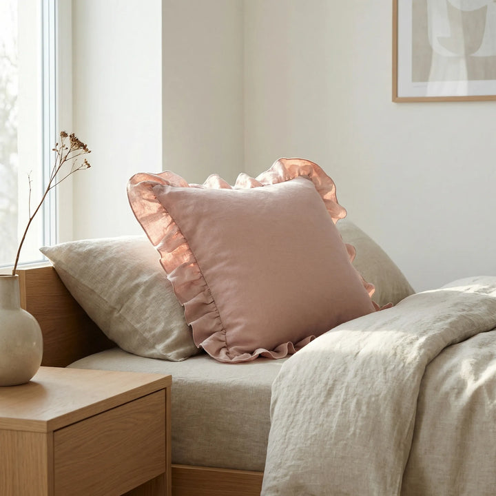 Ruffled Square Pillow Cover - Ruffelle