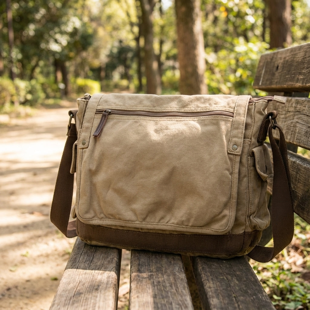 Ruime Vintage Messenger Tas - CarryForge