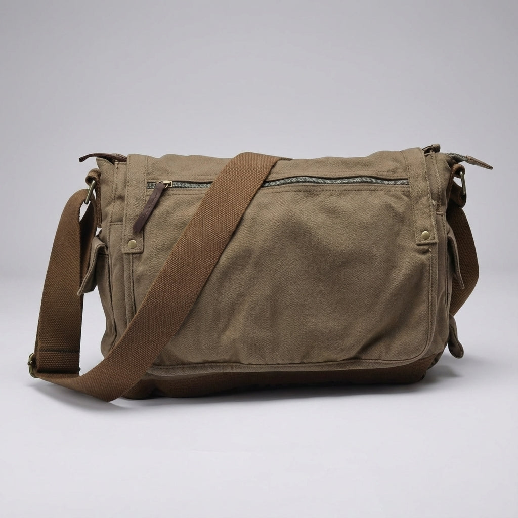 Ruime Vintage Messenger Tas - CarryForge
