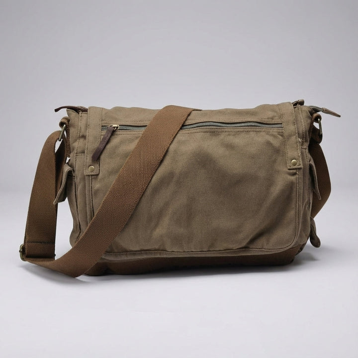 Ruime Vintage Messenger Tas - CarryForge