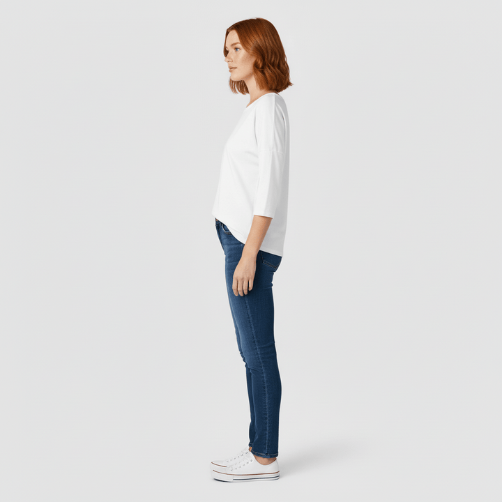 Rundhals-Shirt Mit Dreiviertelärmeln - Lucienne