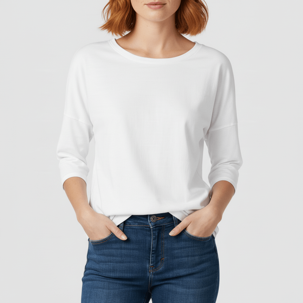 Rundhals-Shirt Mit Dreiviertelärmeln - Lucienne