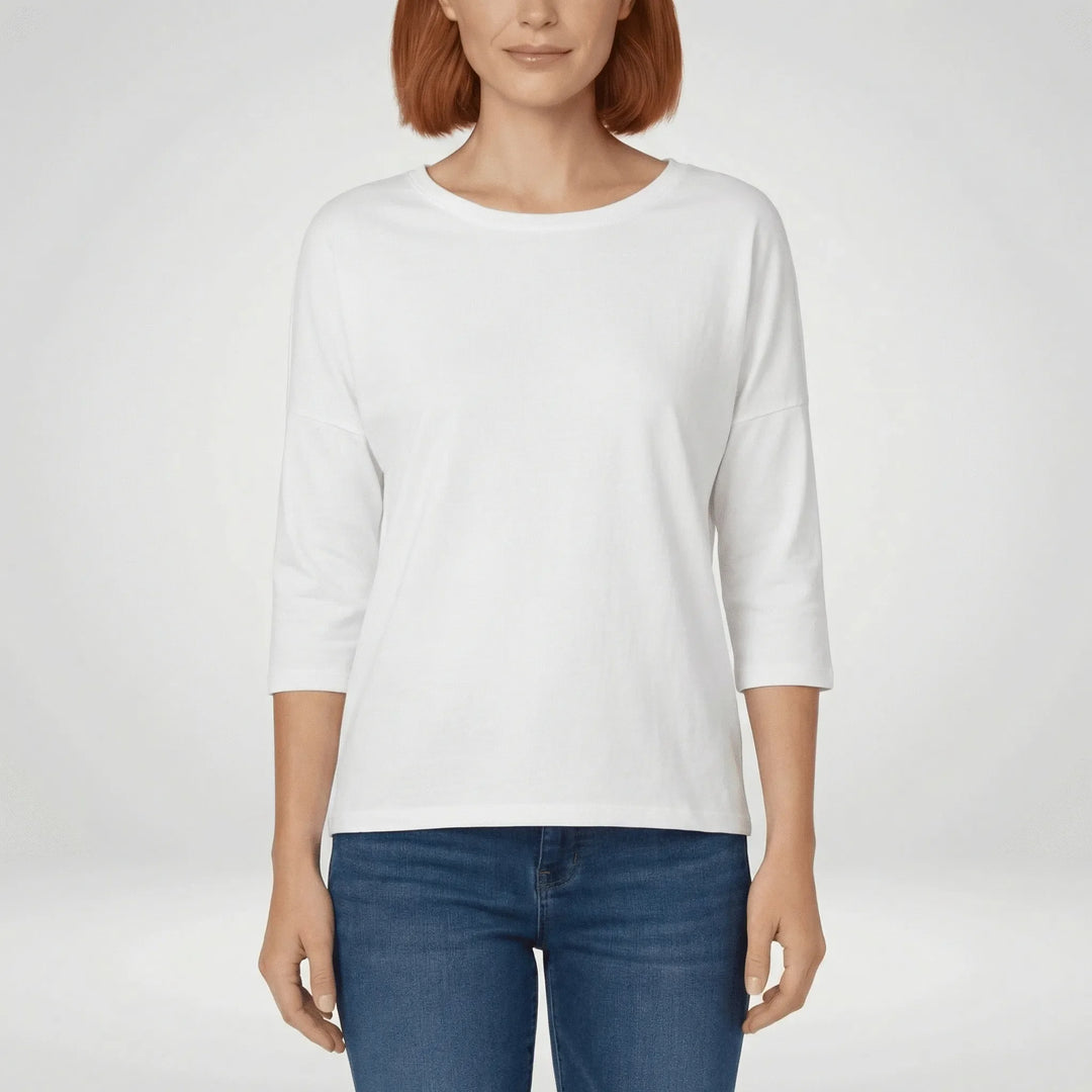 Rundhals-Shirt Mit Dreiviertelärmeln - Lucienne