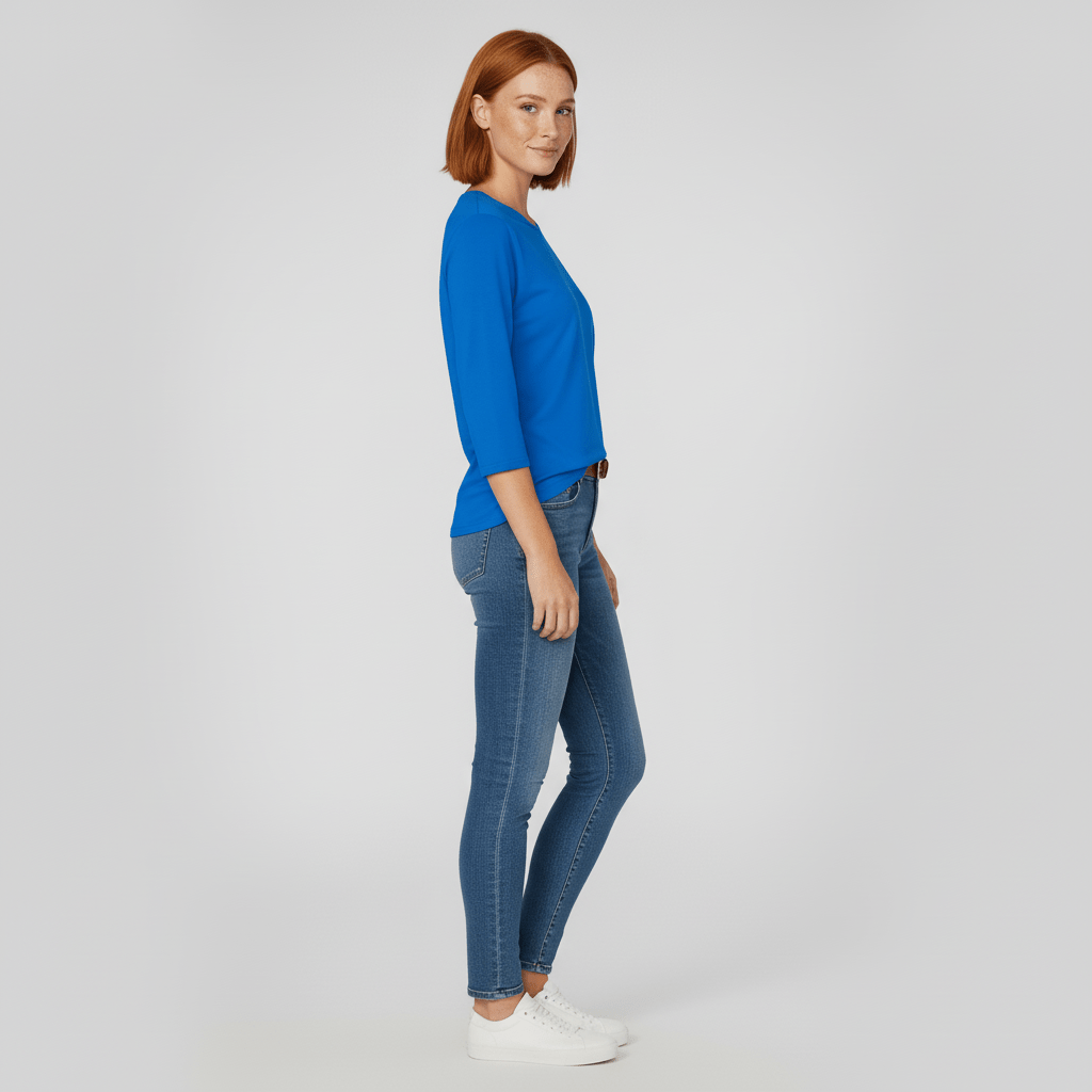 Rundhals-Shirt Mit Dreiviertelärmeln - Lucienne
