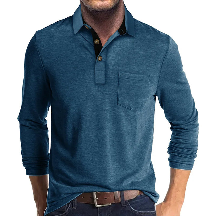 Men's Long Sleeve Polo Breathable & Versatile – Matteo