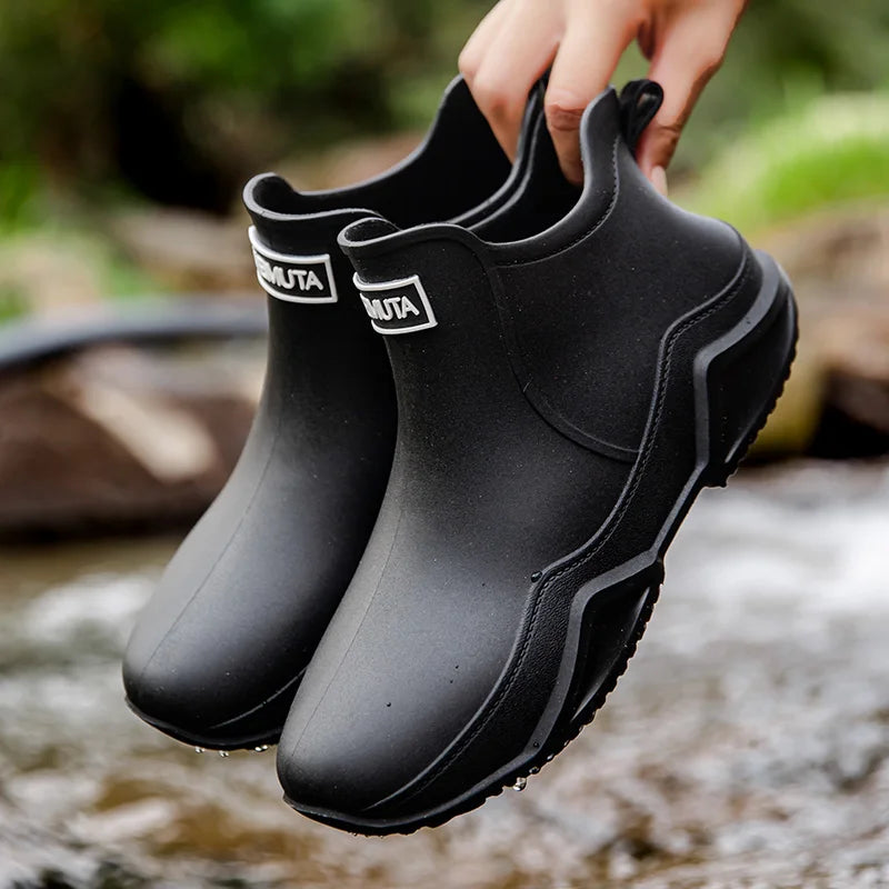 Ladies' mid-height waterproof rain boots with anti-slip sole – Nivara