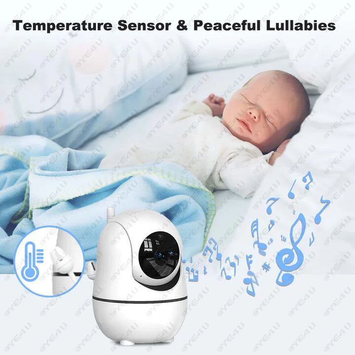 5-Inch HD Video Baby Monitor with Camera, PTZ Zoom and Night Vision