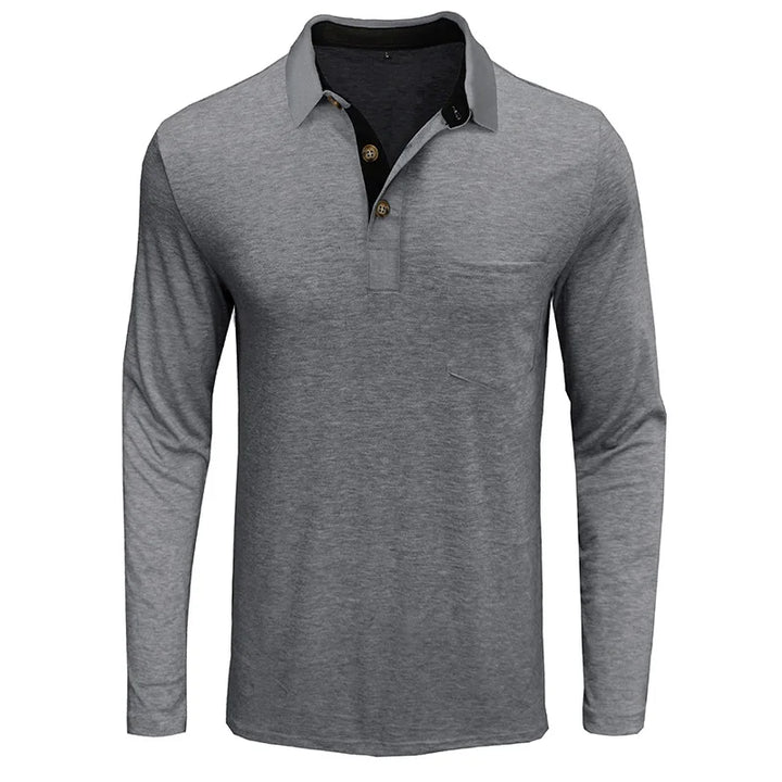 Men's Long Sleeve Polo Breathable & Versatile – Matteo