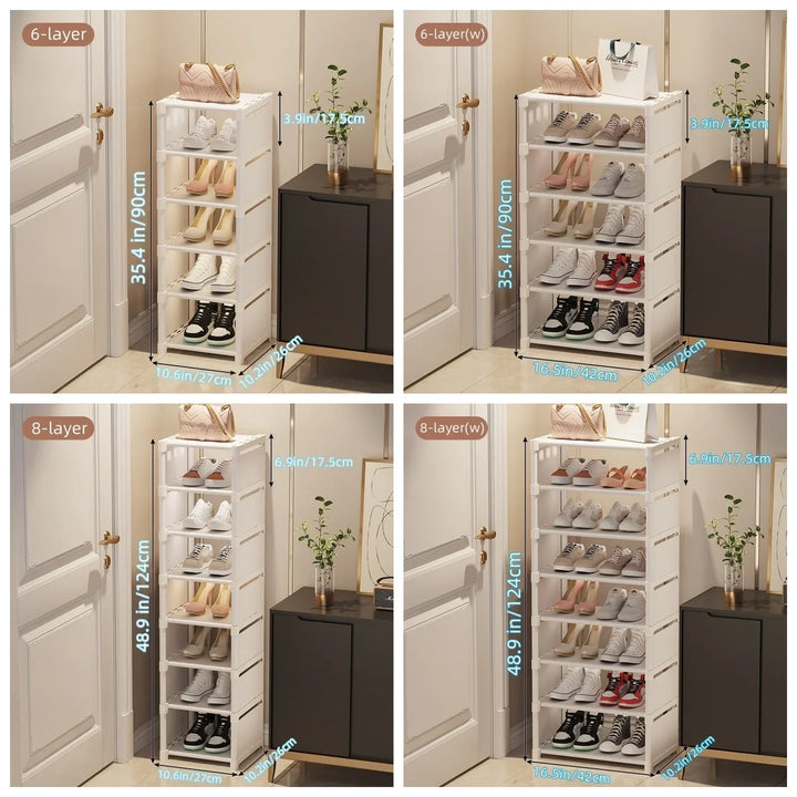 Space-Saving Metal Frame Shoe Rack with 6/8 Layers – Liora
