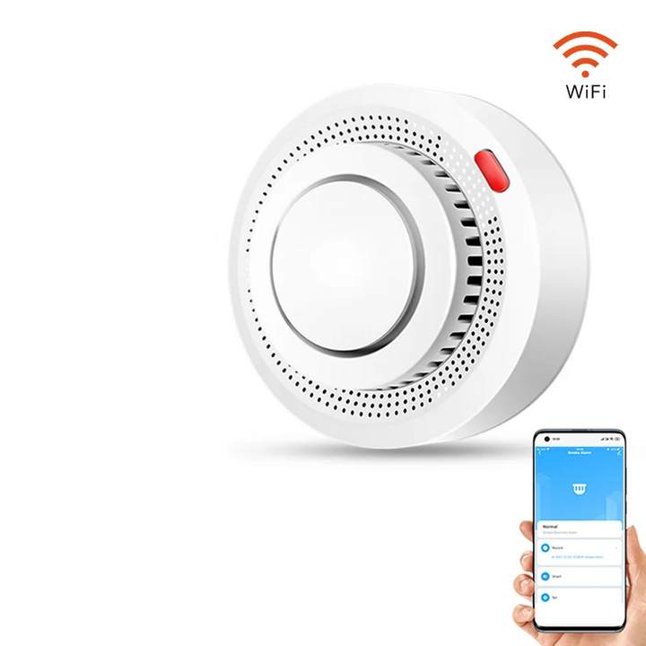 Smart WiFi Smoke Detector Fire Alarm 85dB – SafeSense