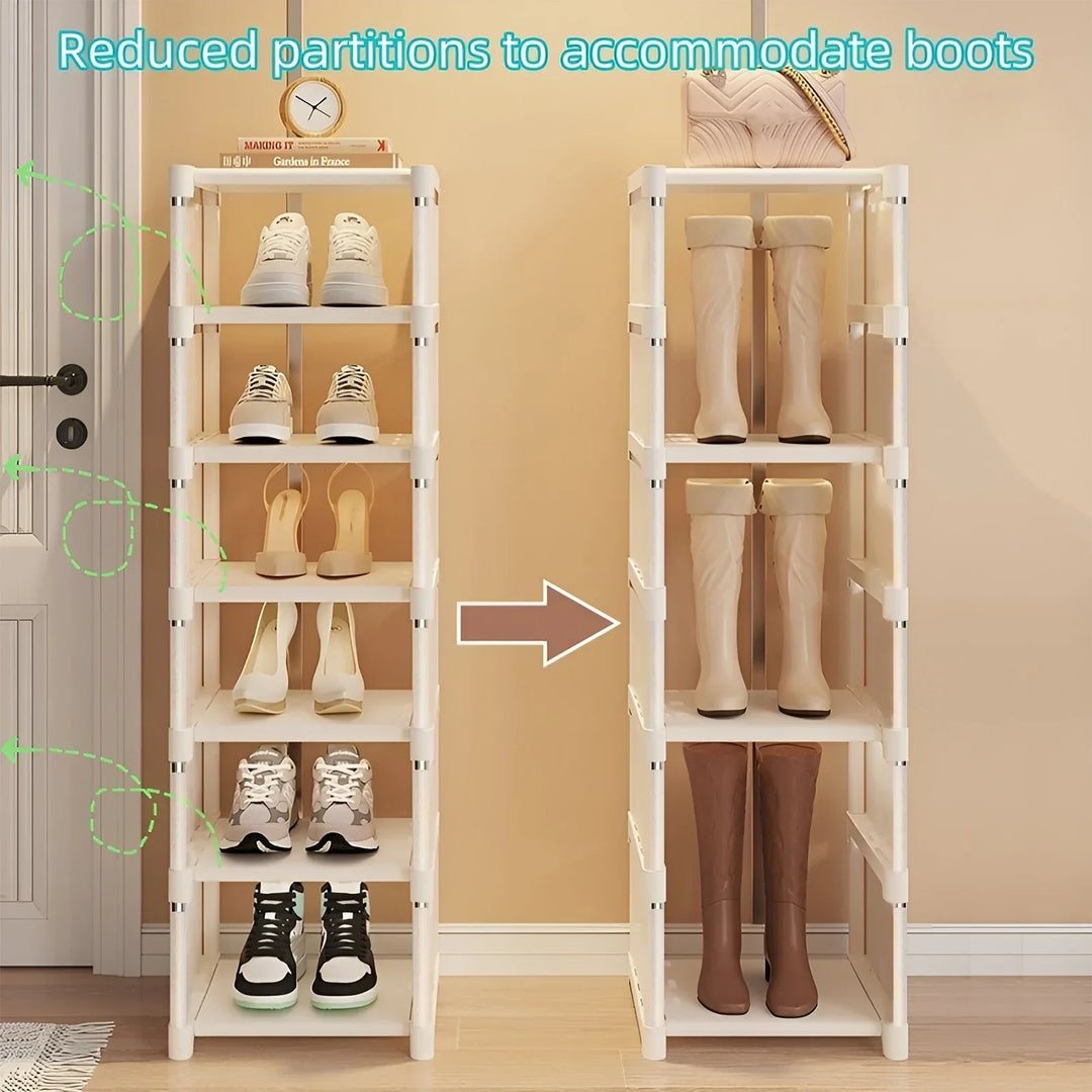 Space-Saving Metal Frame Shoe Rack with 6/8 Layers – Liora