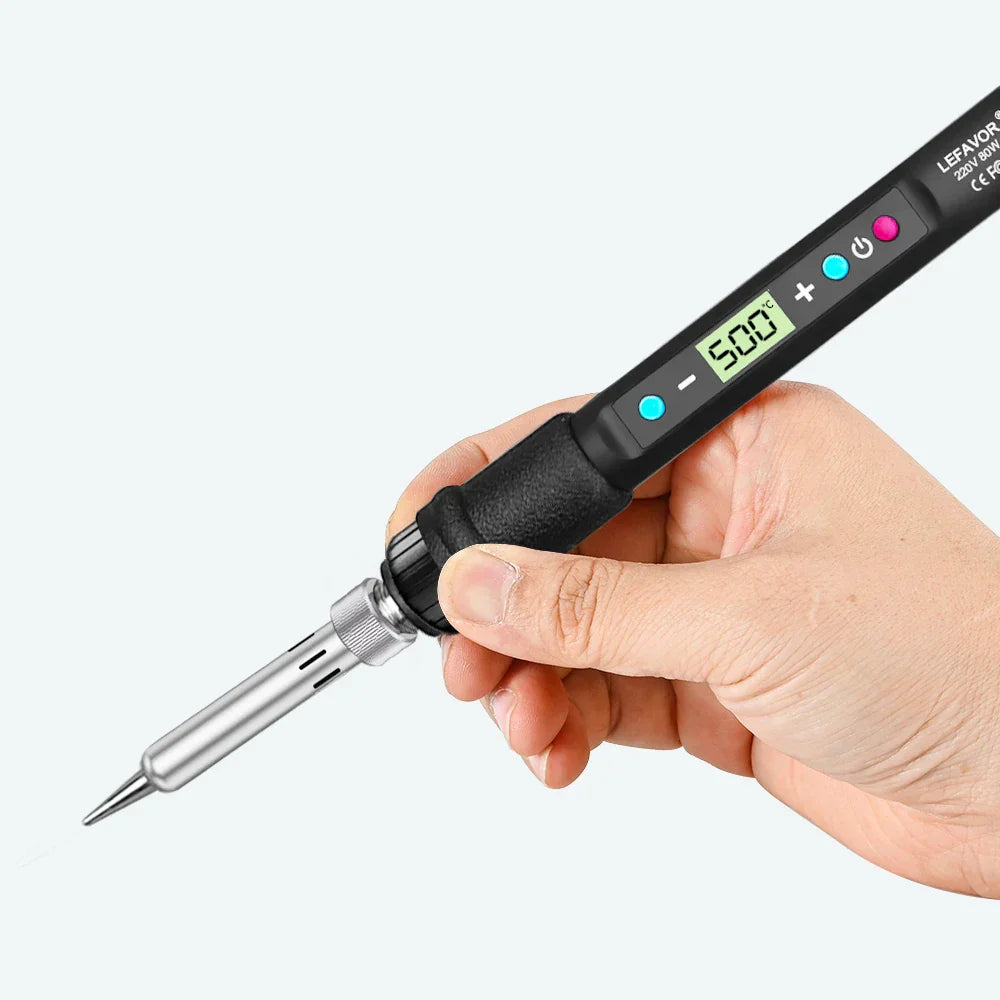 Digital Display 80W Soldering Iron Set with Adjustable Temperature – Fusion
