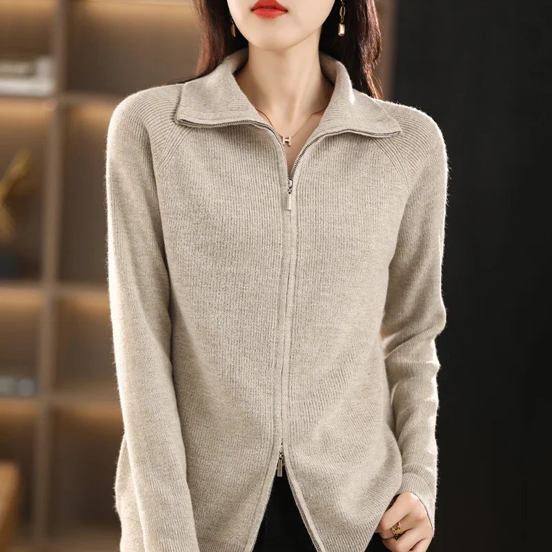 Ladies' Jacket with Double Zip – Celeste