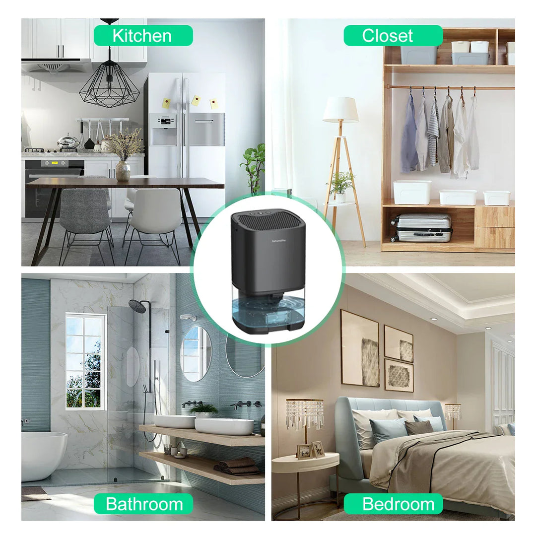 1000ml Portable 2-in-1 Dehumidifier with Air Filter & Night Light – Aveline