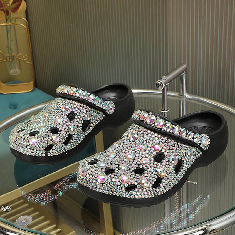 Crystal-embellished summer ladies' slippers made of EVA - Alviera