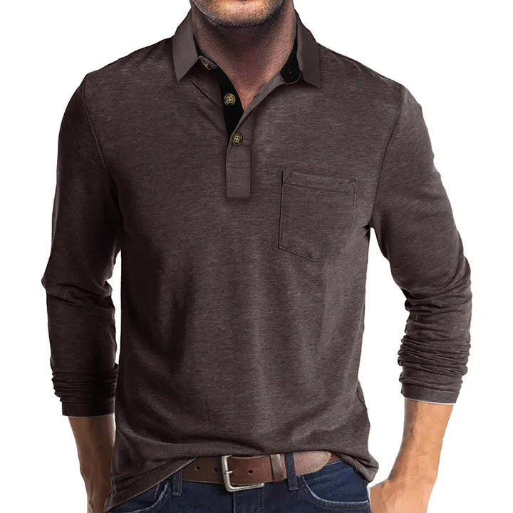 Men's Long Sleeve Polo Breathable & Versatile – Matteo