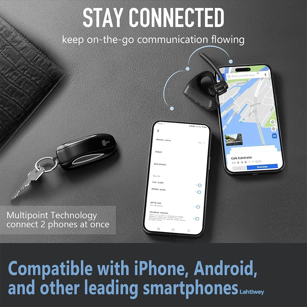 Noise-Cancelling Bluetooth Headset with Dual Microphones – Orivo