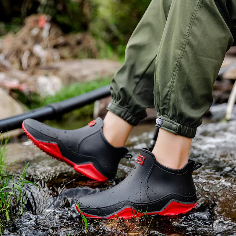 Ladies' mid-height waterproof rain boots with anti-slip sole – Nivara