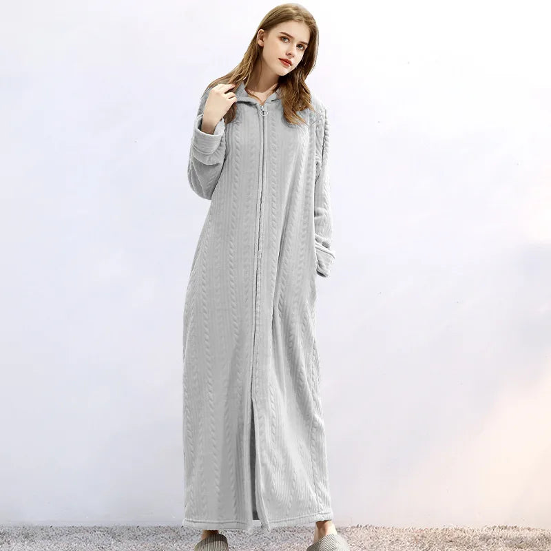 Hooded flannel bathrobe for couples – CosyHug