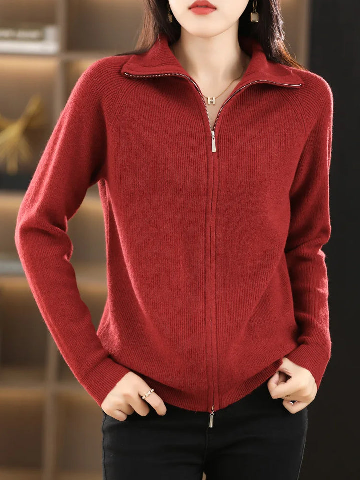 Ladies' Jacket with Double Zip – Celeste