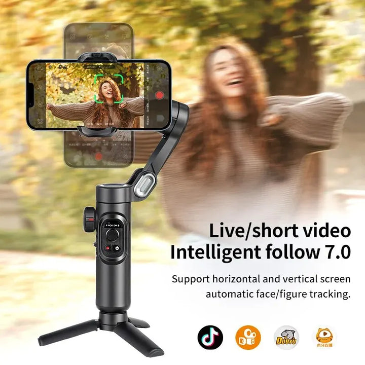 3-Axis Smartphone Gimbal Stabilizer with AI Tracking & Face Detection – Alvion