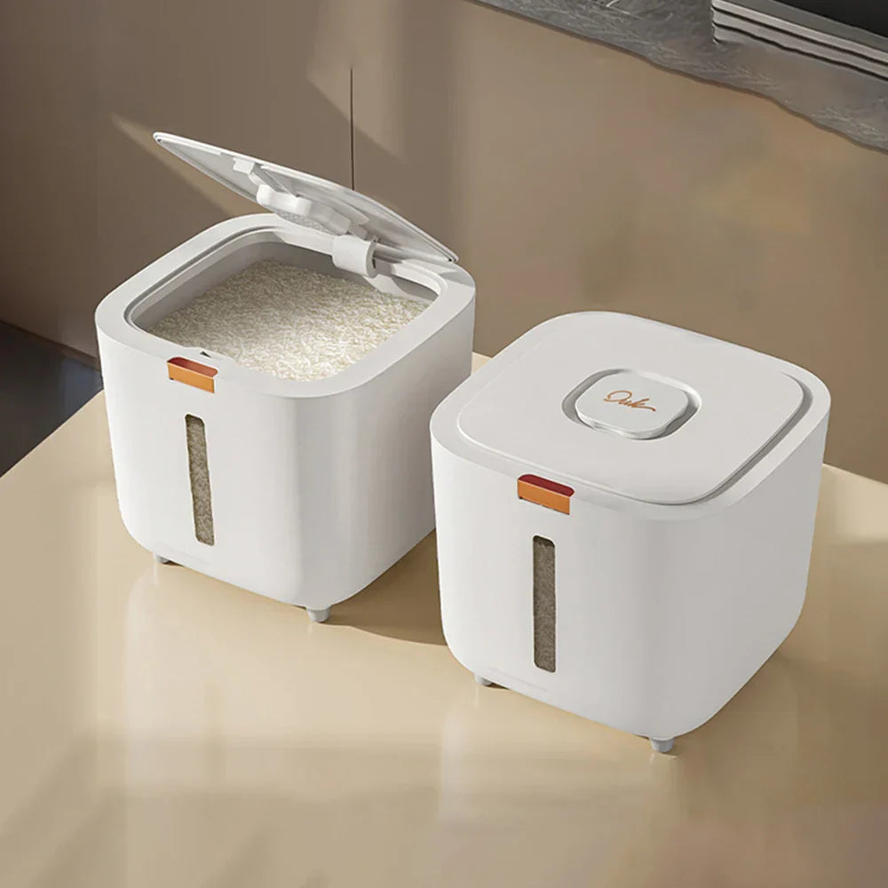 Rice Storage Box 5–10kg Airtight Moisture & Insect Resistant with Measuring Cup – GrainSafe