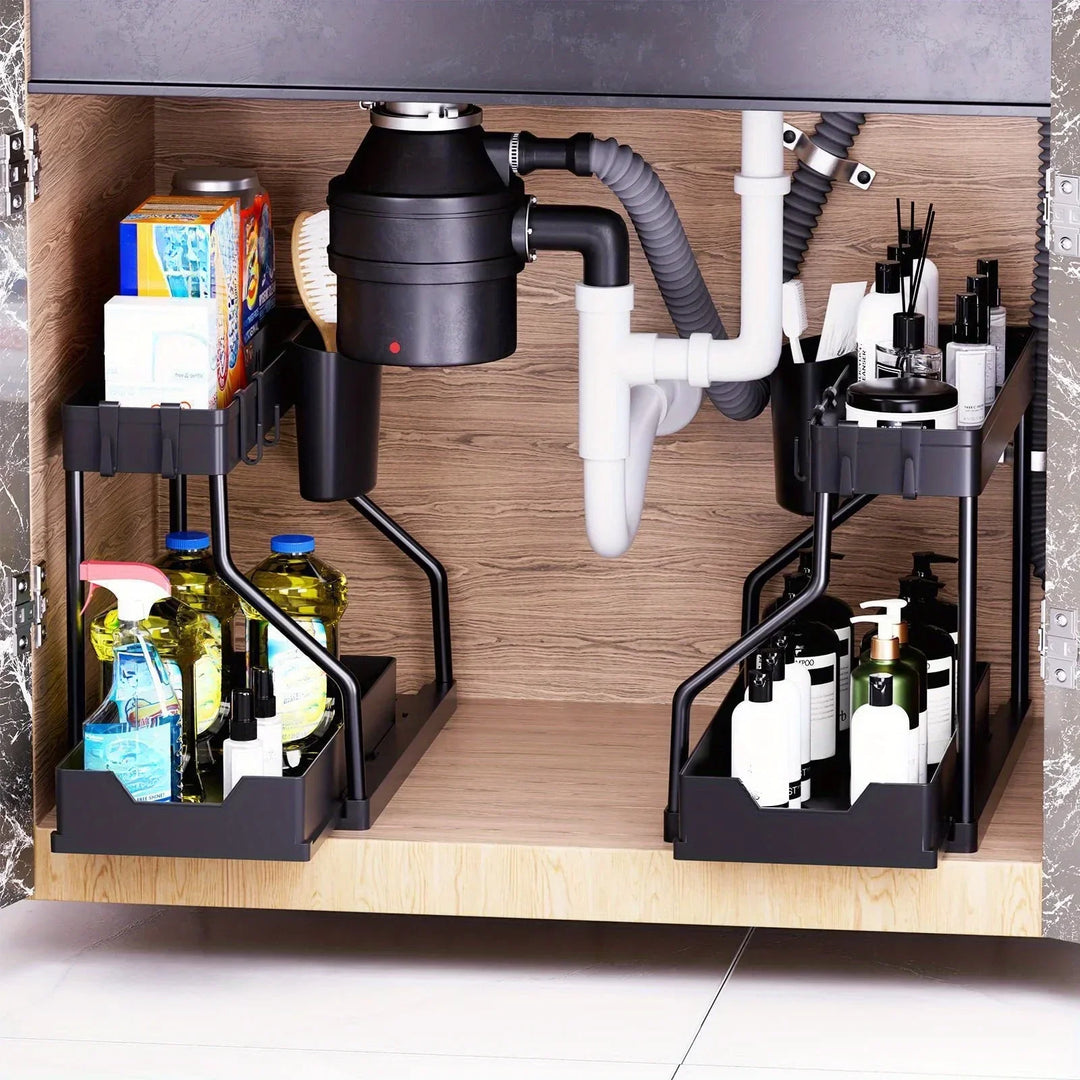 Multilayer Pull-Out Seasoning & Storage Rack – Liora