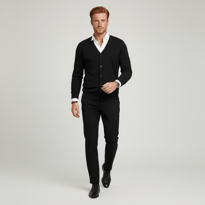 Schmal Geschnittene Strickjacke Mit Langen Ärmeln - Devin