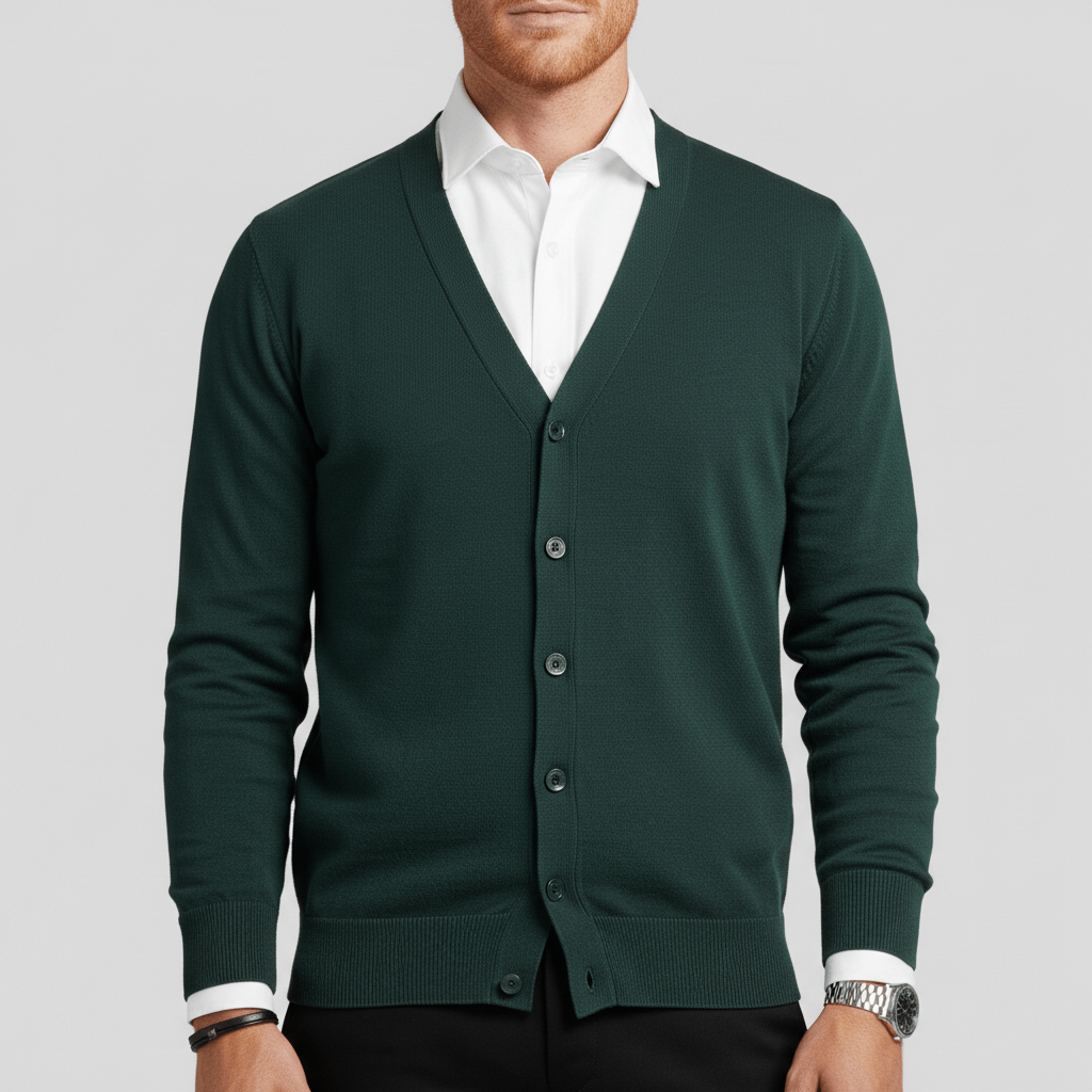 Schmal Geschnittene Strickjacke Mit Langen Ärmeln - Devin