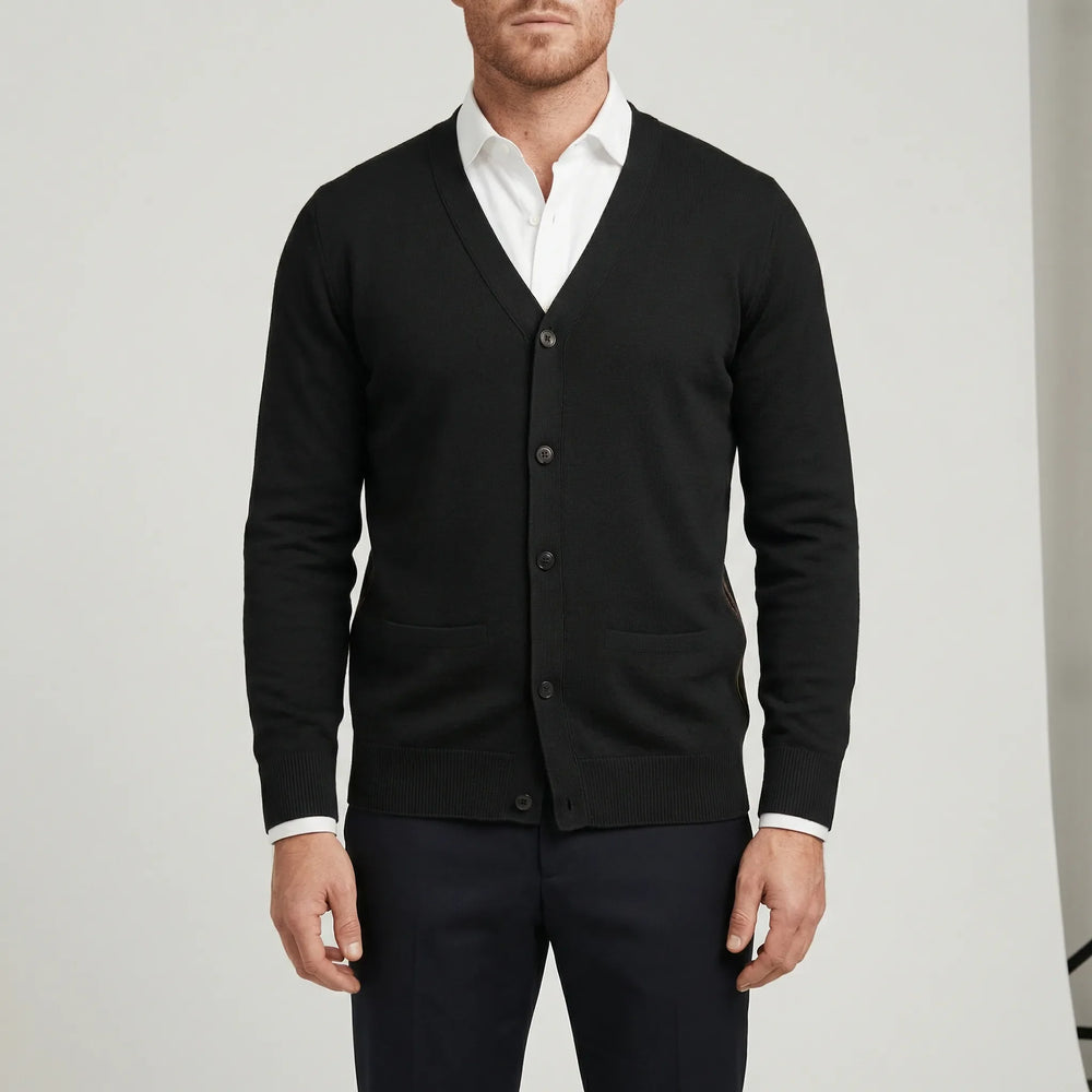 Schmal Geschnittene Strickjacke Mit Langen Ärmeln - Devin