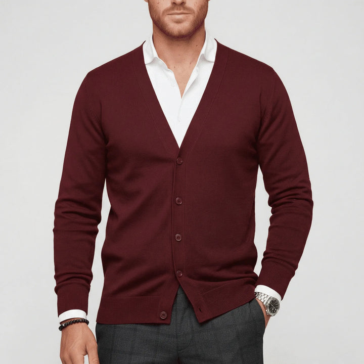 Schmal Geschnittene Strickjacke Mit Langen Ärmeln - Devin