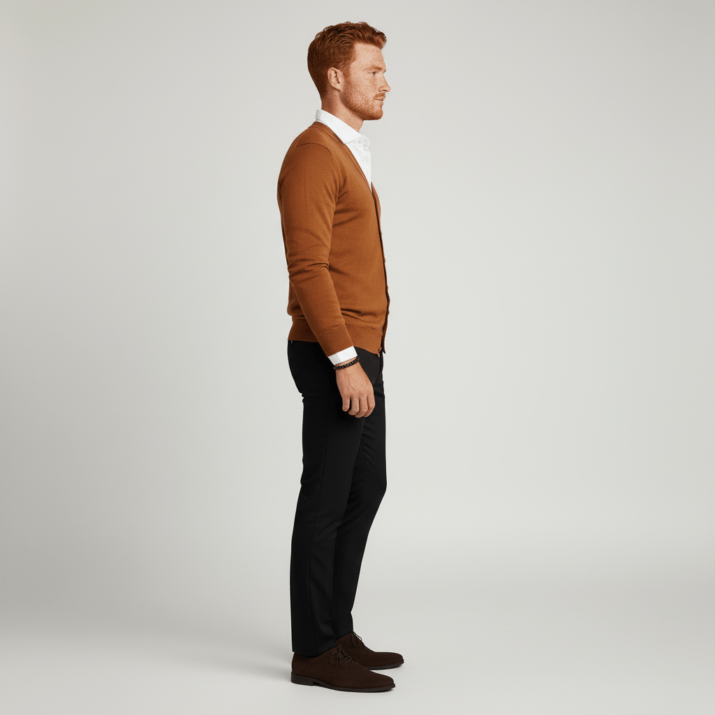 Schmal Geschnittene Strickjacke Mit Langen Ärmeln - Devin