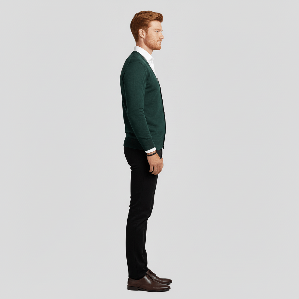 Schmal Geschnittene Strickjacke Mit Langen Ärmeln - Devin